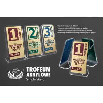Trofeum akrylowe - SIMPLE STAND - model DTA53