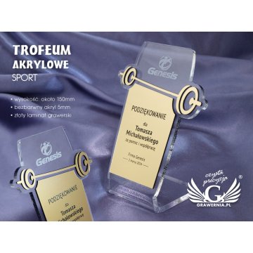 Trofeum akrylowe Sport - model DTA16 - wysokość 15 cm