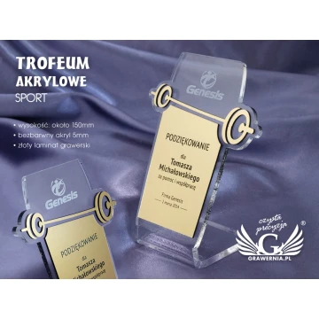 Trofeum akrylowe Sport - model DTA16 - wysokość 15 cm