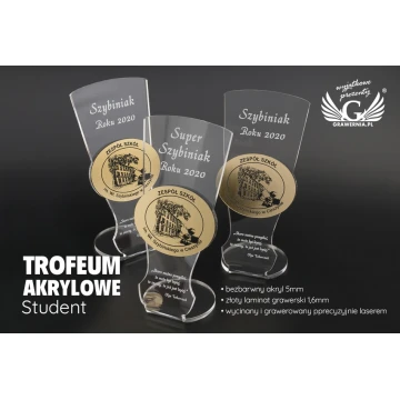 Trofeum akrylowe - STUDENT - model DTA65