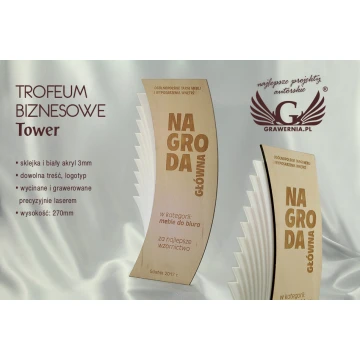 Trofeum biznesowe - TOWER - model DTA37 - wys. 27cm