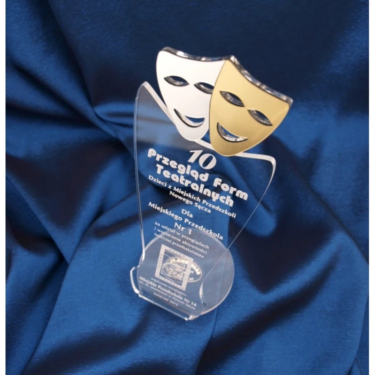STATUETKA MASKI TEATRU - Przegląd Form Teatralnych - model DTA5 - wysokość 19,5 cm