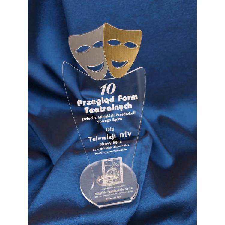STATUETKA MASKI TEATRU - Przegląd Form Teatralnych - model DTA5 - wysokość 19,5 cm