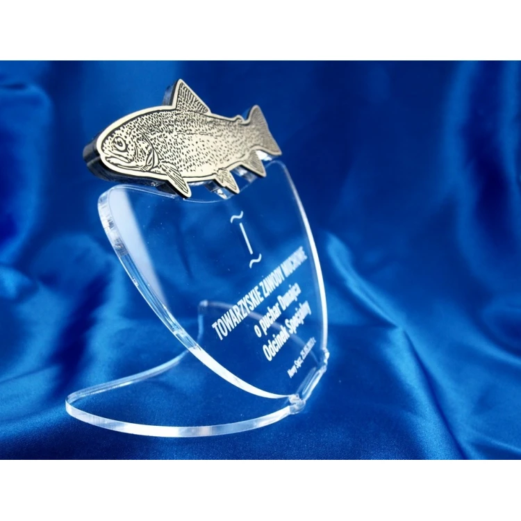TROFEUM NA ZAWODY WĘDKARSKIE MUCHOWE - PSTRĄG - model DTA9