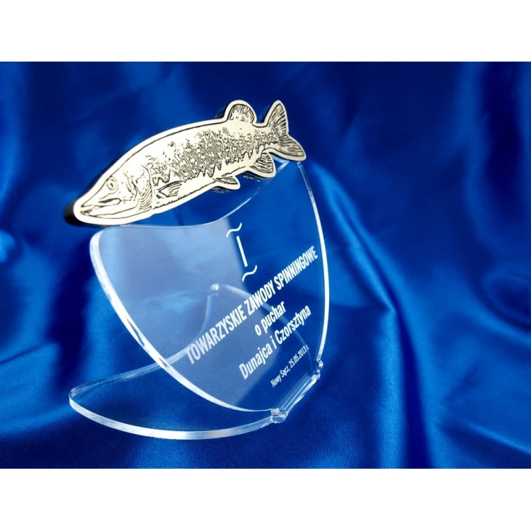 TROFEUM NA ZAWODY WĘDKARSKIE SPINNINGOWE - SZCZUPAK - model DTA10