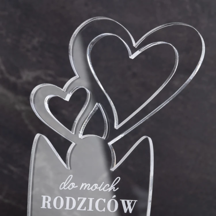 STATUETKA SERCE - pamiątka podziękowanie dla rodziców - model DTA085