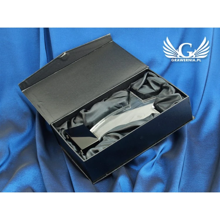 Trofeum szklane w etui - STAR