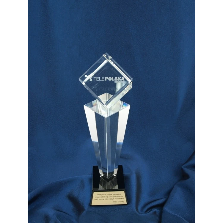 Trofeum szklane w etui - CEZAR