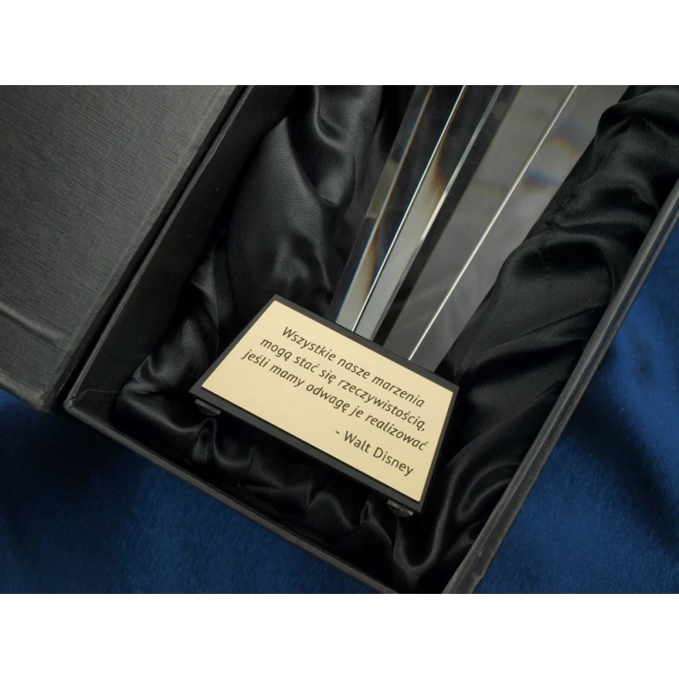 Trofeum szklane w etui - CEZAR