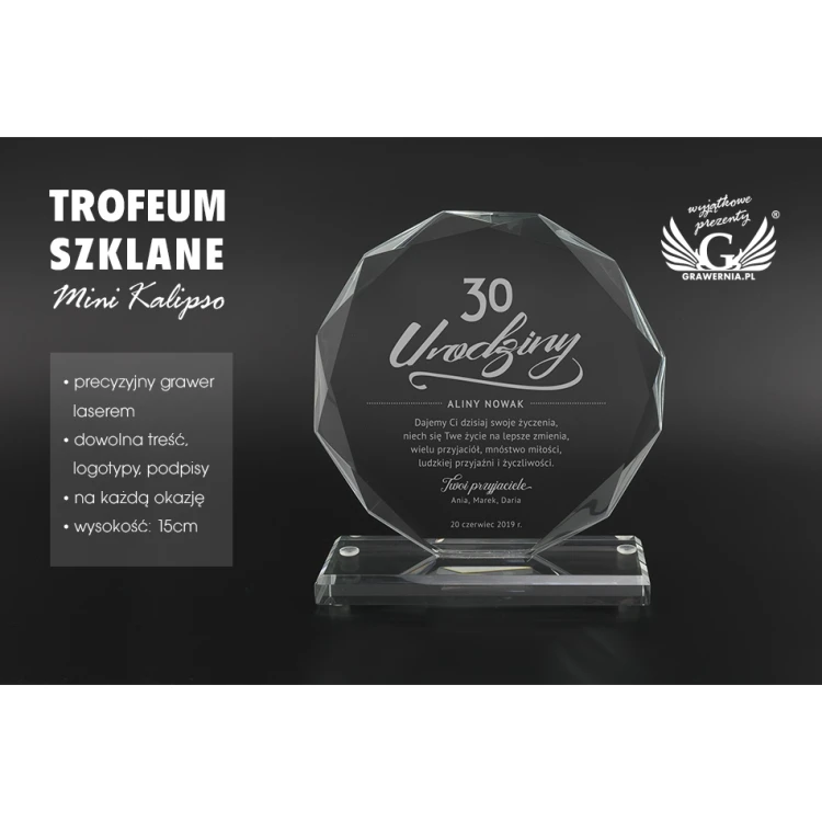 Trofeum szklane - KALIPSO MINI - TSZ059
