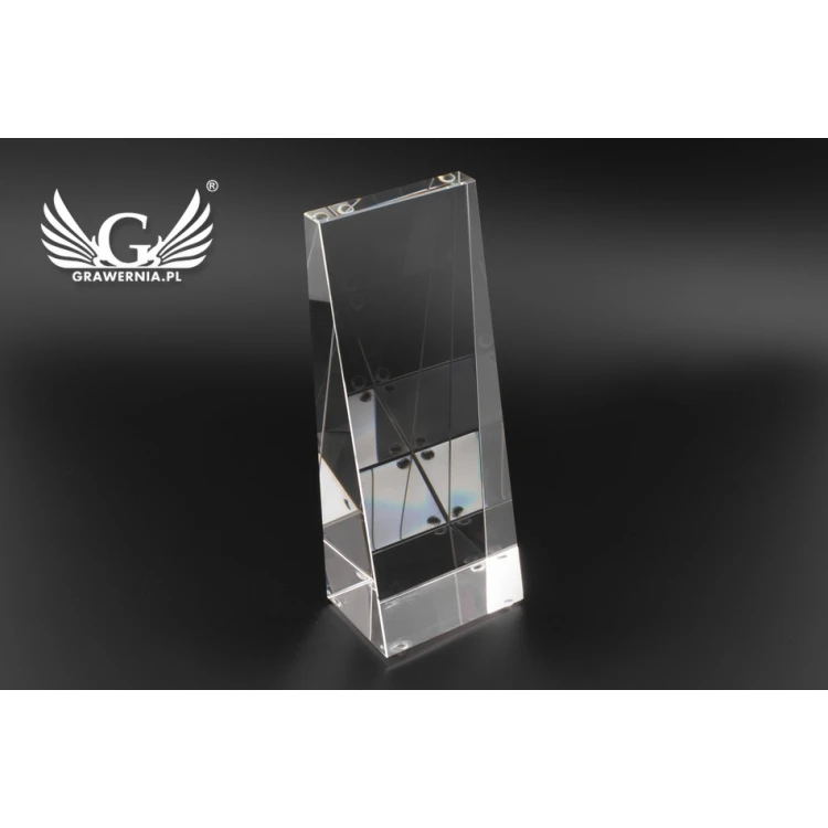 Trofeum szklane w etui PERLA - Pamiątka Pierwszej Komunii Świętej - TSZ056
