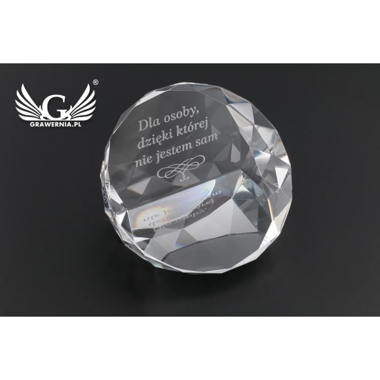 Trofeum szklane - Przycisk Kryształowy