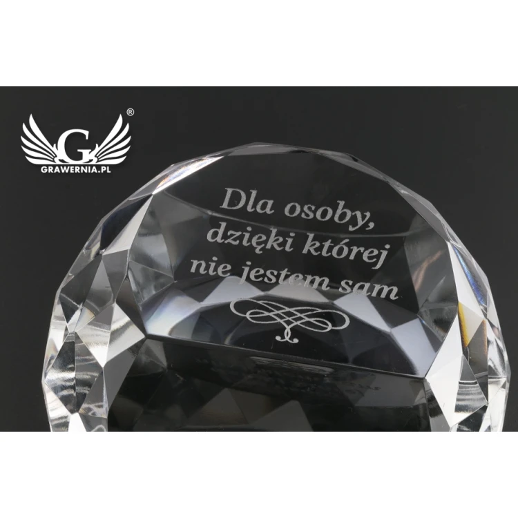 Trofeum szklane - Przycisk Kryształowy