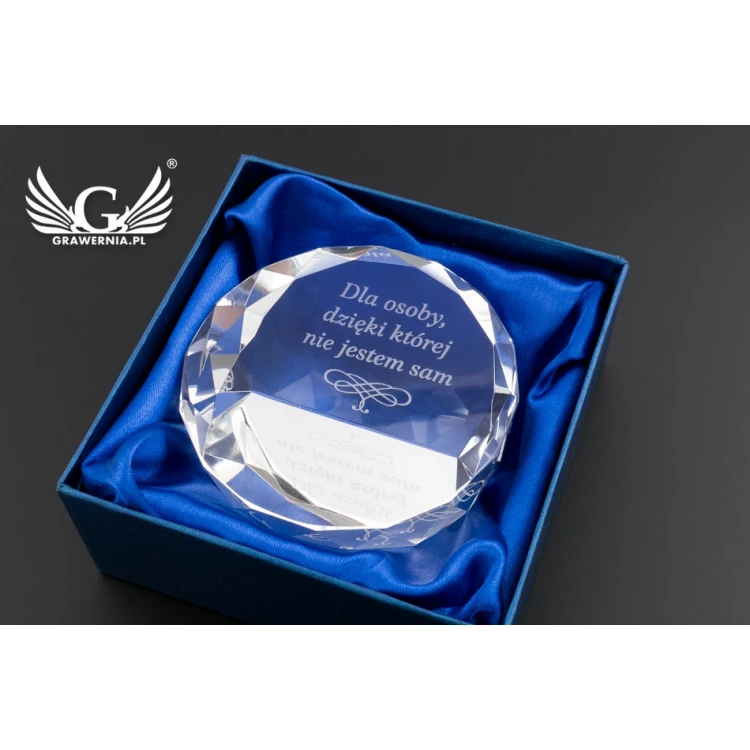 Trofeum szklane - Przycisk Kryształowy