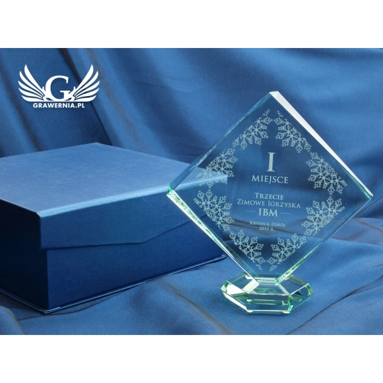 Trofeum szklane w etui - QUARTET SMALL