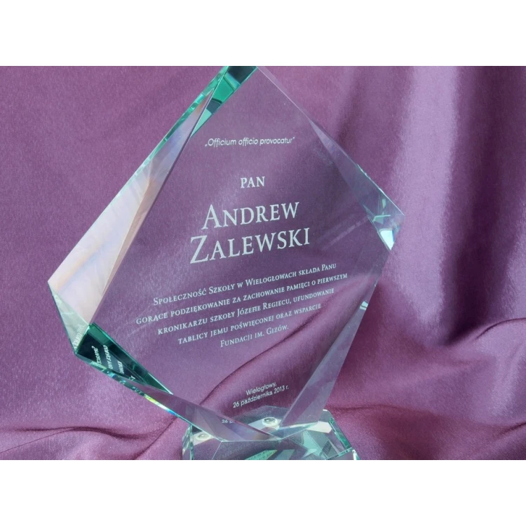 Trofeum szklane w etui - QUARTET BIG