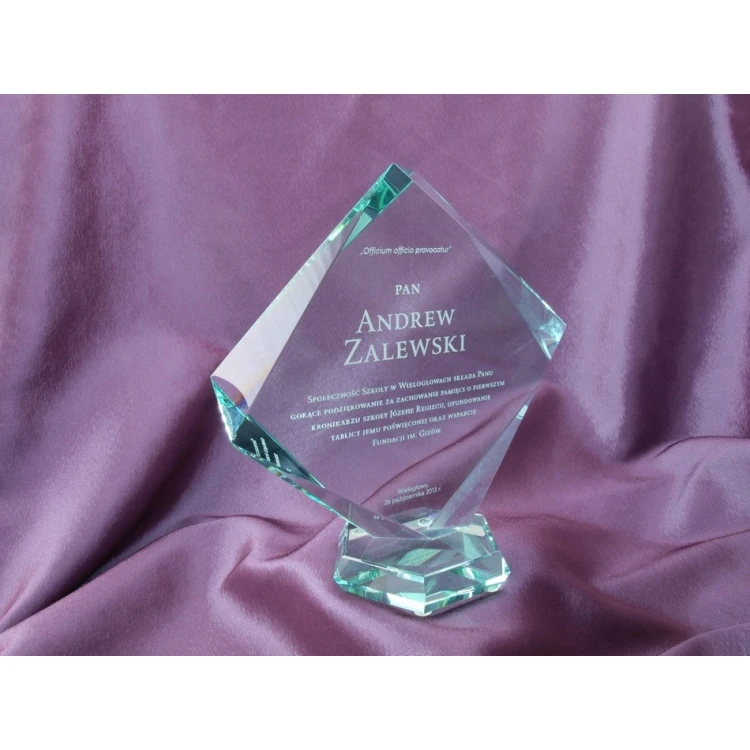 Trofeum szklane w etui - QUARTET BIG