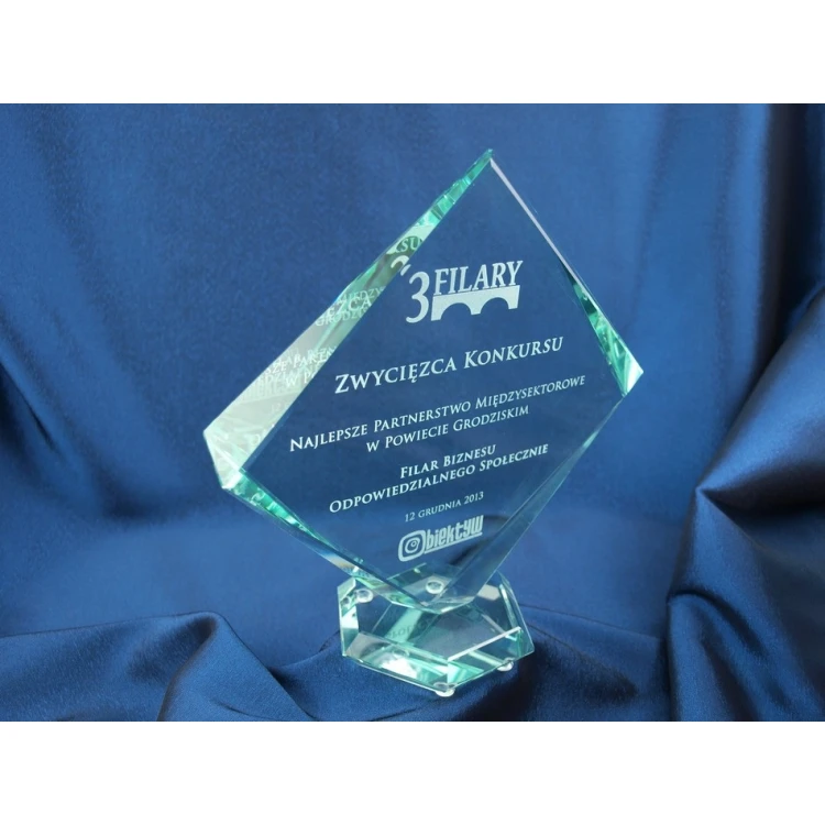 Trofeum szklane w etui - QUARTET BIG
