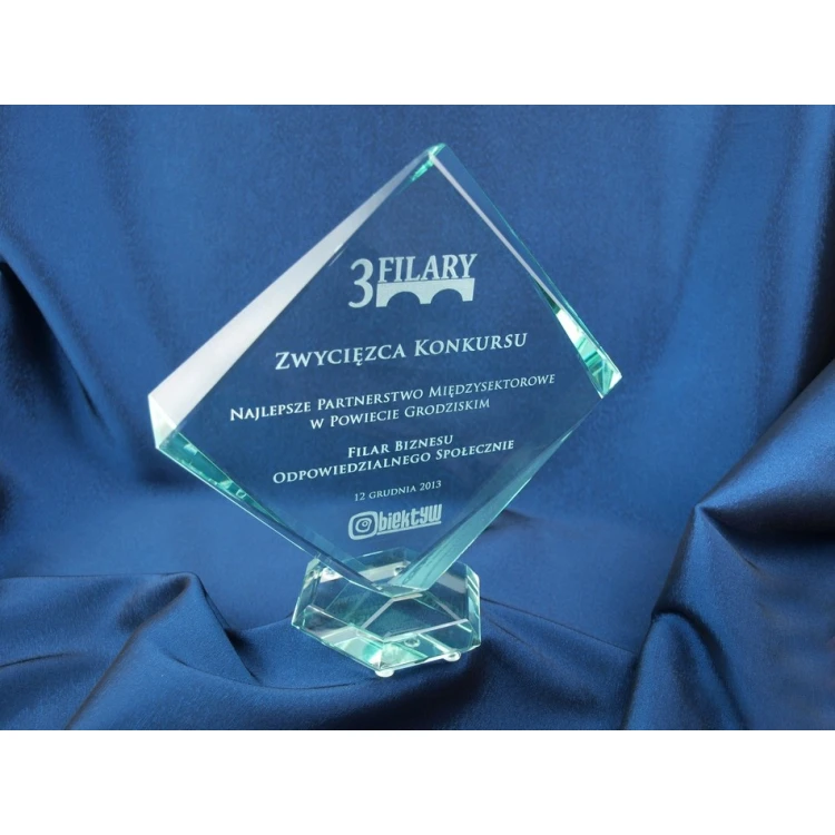 Trofeum szklane w etui - QUARTET BIG