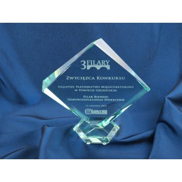 Trofeum szklane w etui - QUARTET BIG