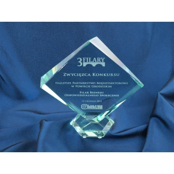 Trofeum szklane w etui - QUARTET BIG