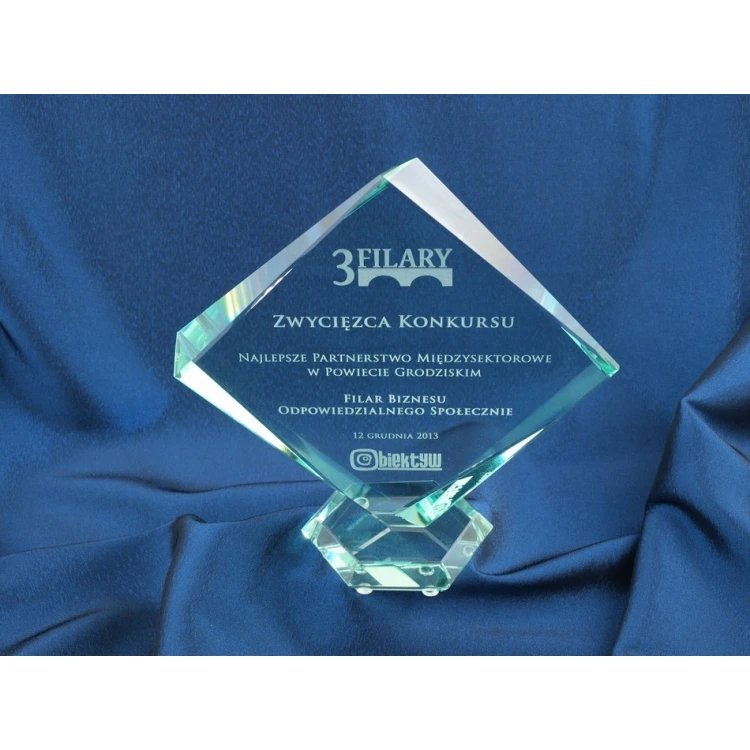 Trofeum szklane w etui - QUARTET BIG