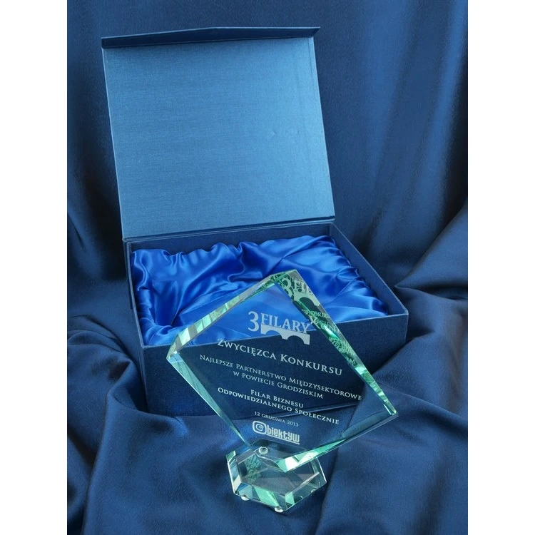 Trofeum szklane w etui - QUARTET BIG