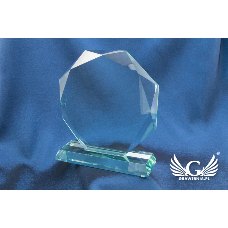 Trofeum szklane w etui - ROLAND grawerowane laserem - TSZ051