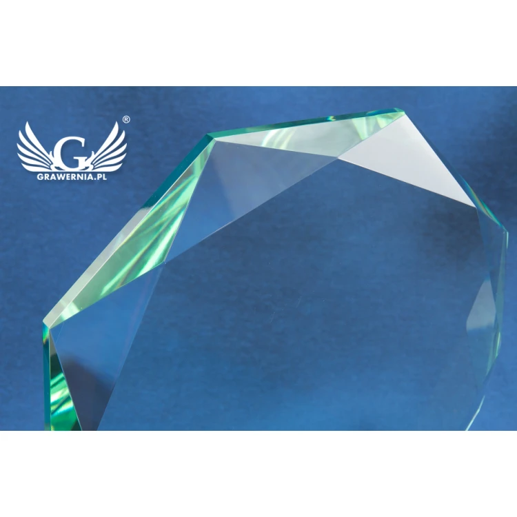 Trofeum szklane w etui - ROLAND grawerowane laserem - TSZ051