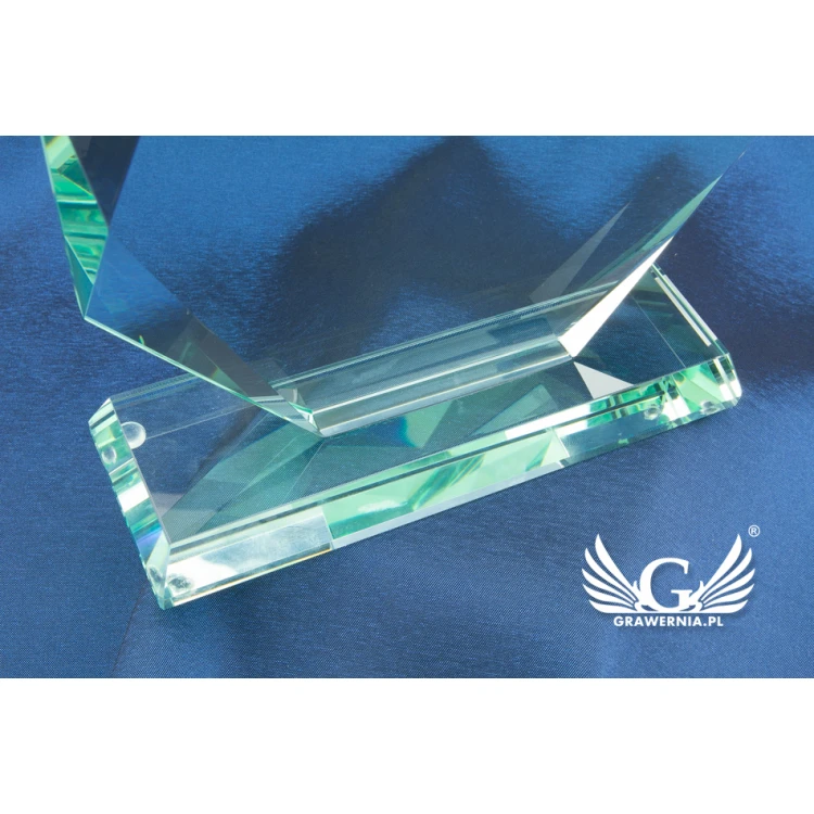 Trofeum szklane w etui - ROLAND grawerowane laserem - TSZ051