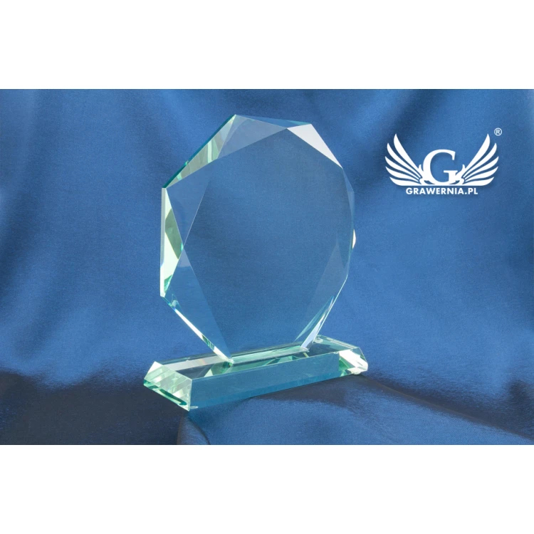 Trofeum szklane w etui - ROLAND grawerowane laserem - TSZ051