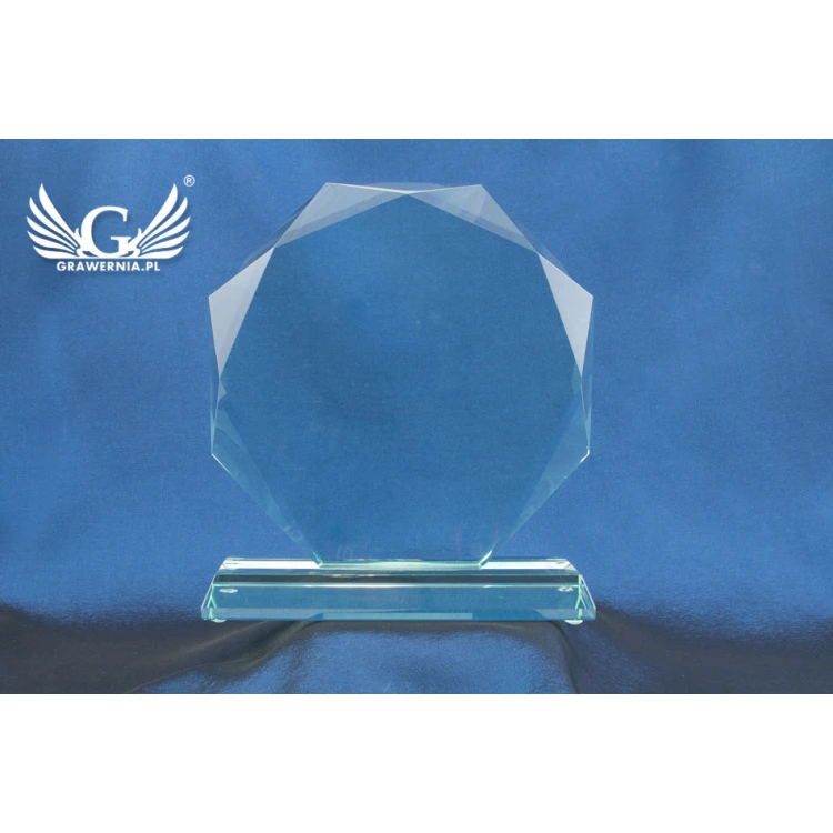 Trofeum szklane w etui - ROLAND grawerowane laserem - TSZ051