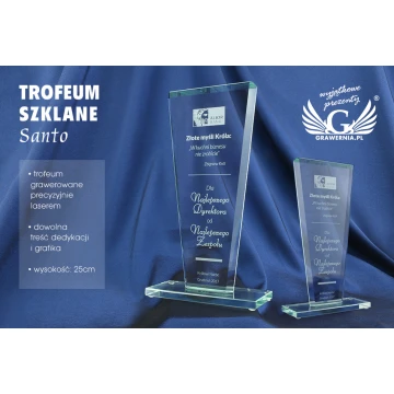 Trofeum szklane - SANTO - wysokość 25cm