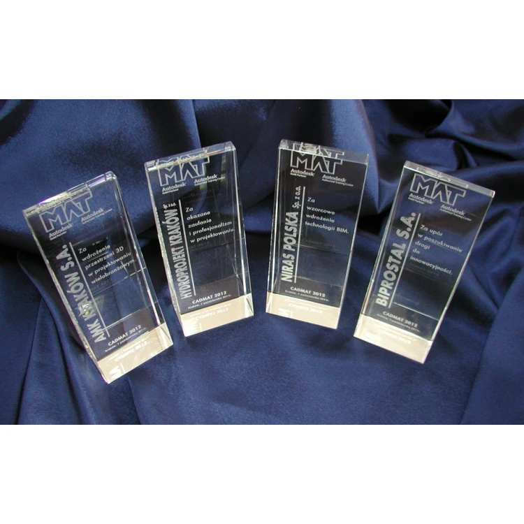 Trofeum szklane w etui - PERLA