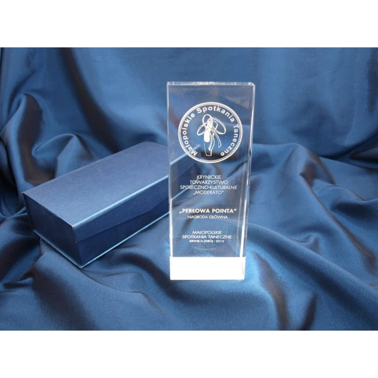 Trofeum szklane w etui - PERLA