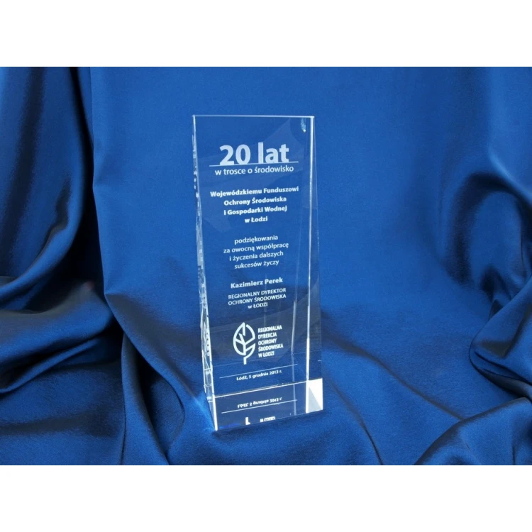 Trofeum szklane w etui - PERLA