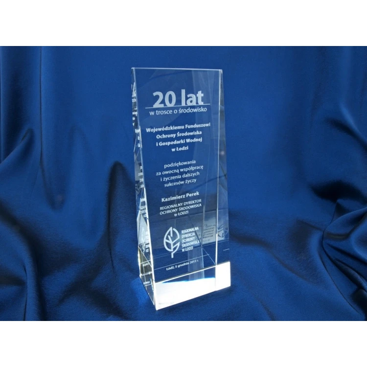 Trofeum szklane w etui - PERLA