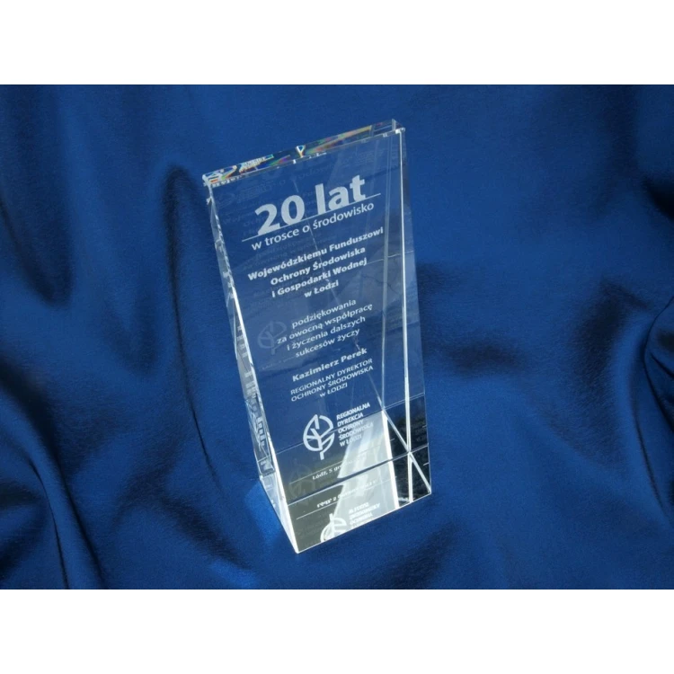 Trofeum szklane w etui - PERLA