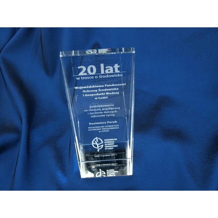 Trofeum szklane w etui - PERLA