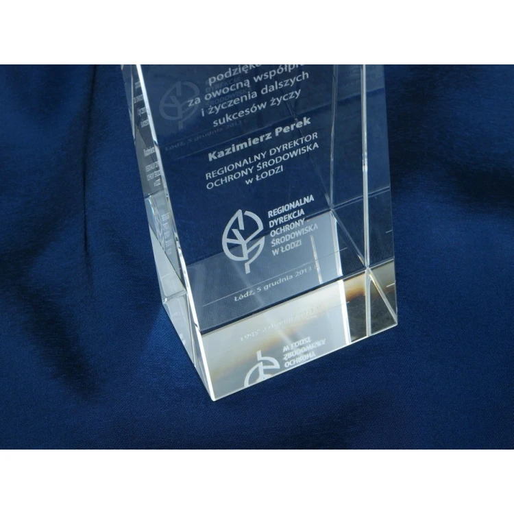 Trofeum szklane w etui - PERLA