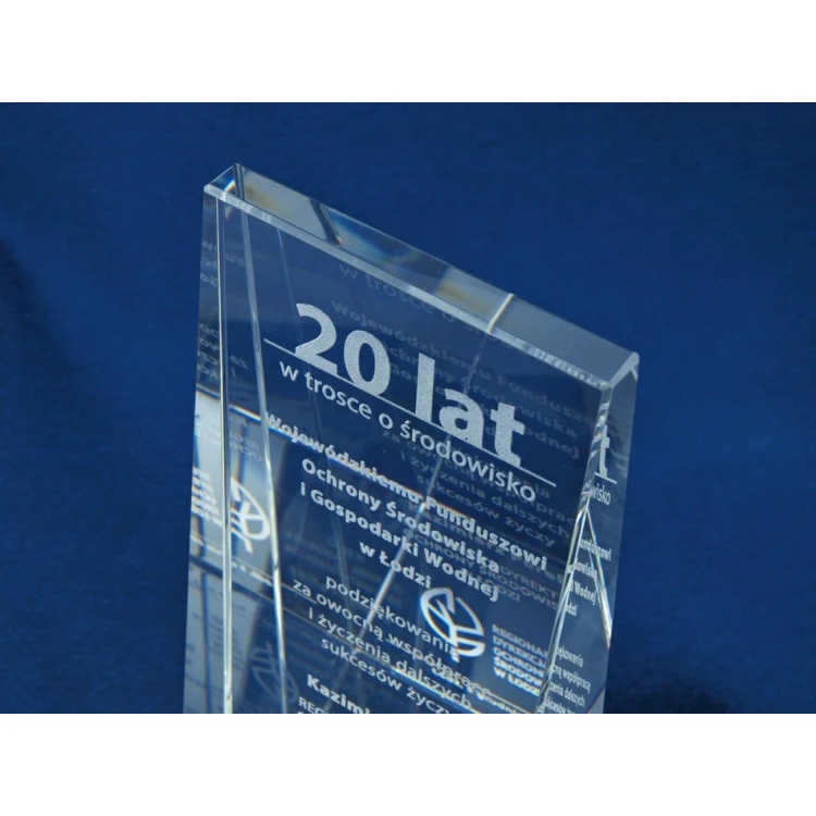 Trofeum szklane w etui - PERLA