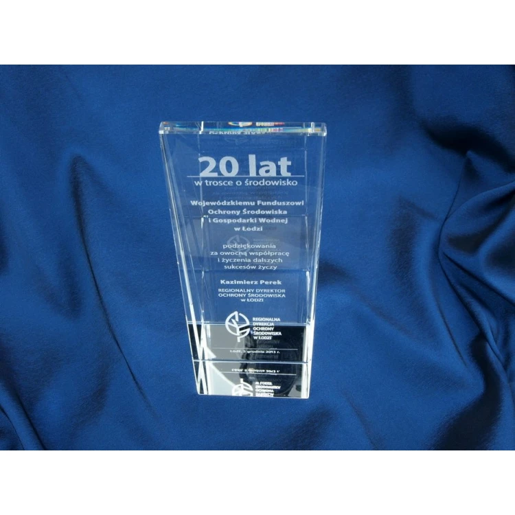 Trofeum szklane w etui - PERLA