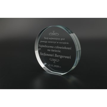 Trofeum szklane w etui - Benito - TSZ100