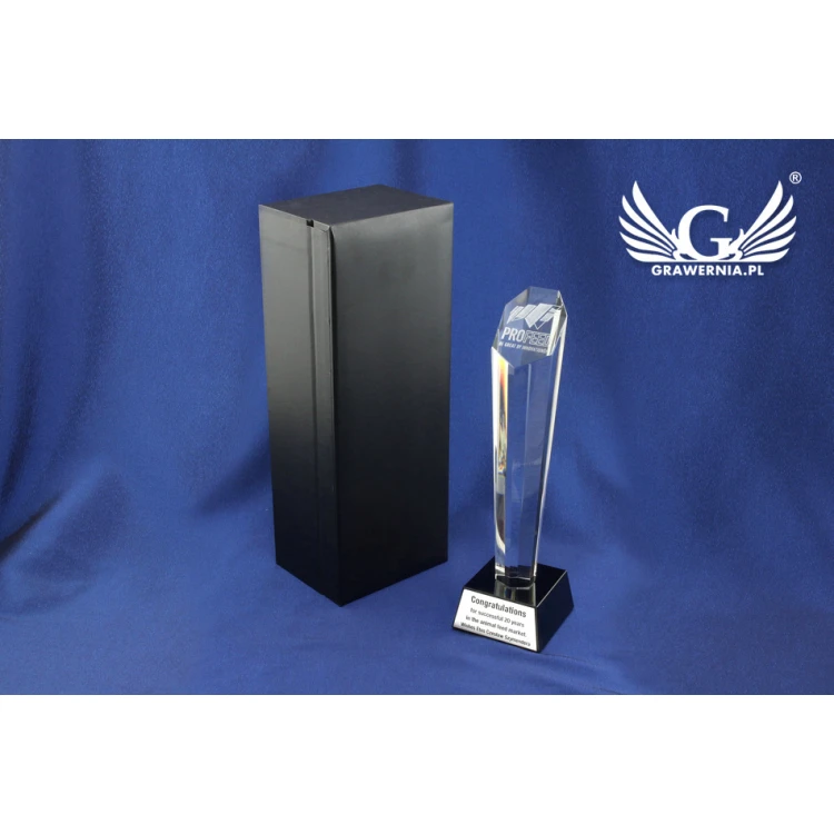 Trofeum szklane w etui - ELIXIR