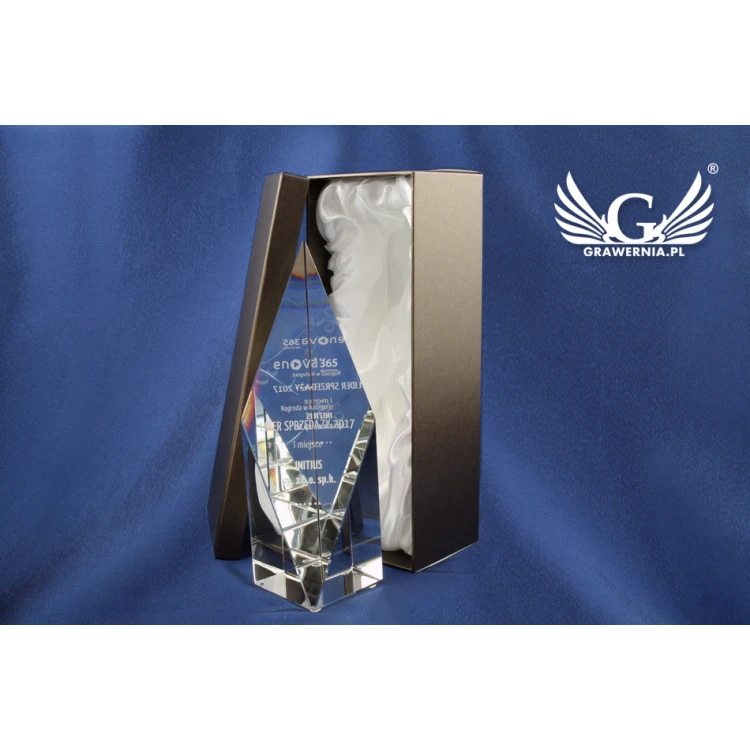 Trofeum szklane w etui - EMPEROR