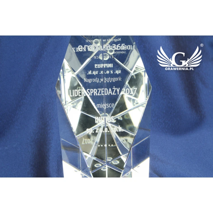 Trofeum szklane w etui - EMPEROR