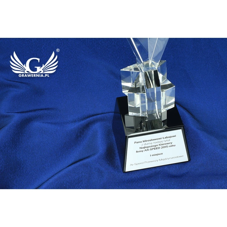 Trofeum szklane w etui - GLOBUS 