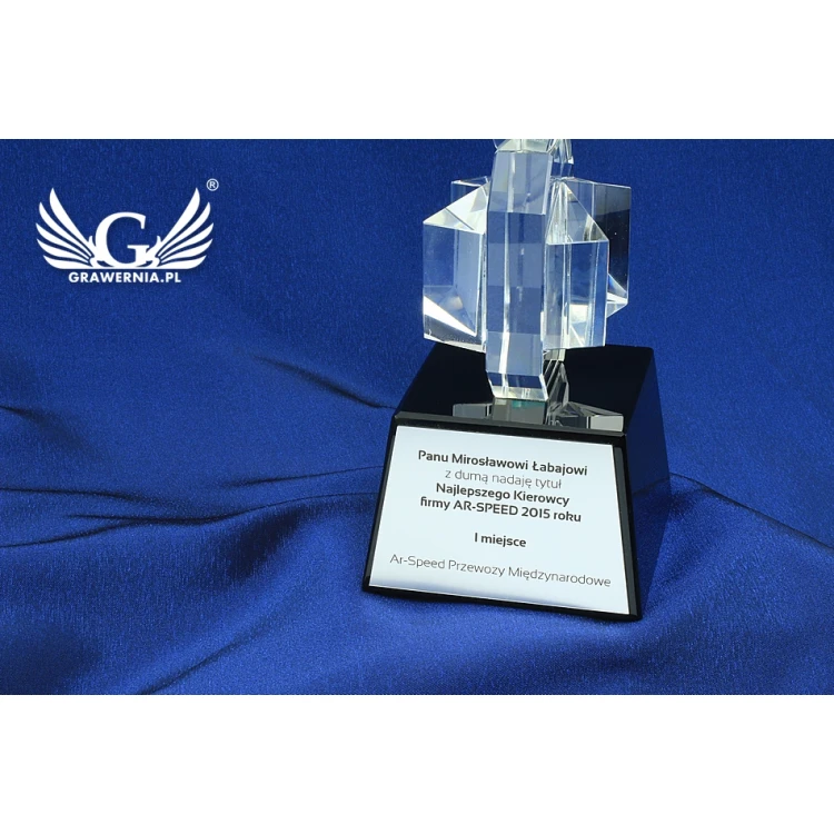 Trofeum szklane w etui - GLOBUS 