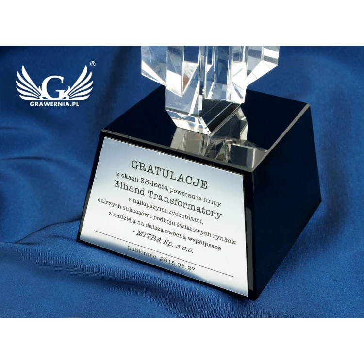 Trofeum szklane w etui - GLOBUS 