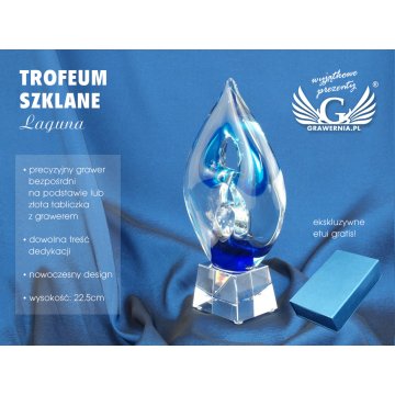 Trofeum szklane w etui - LAGUNA